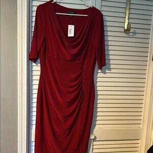 Ralph LaurenNWT. 14 Red Draped Dress